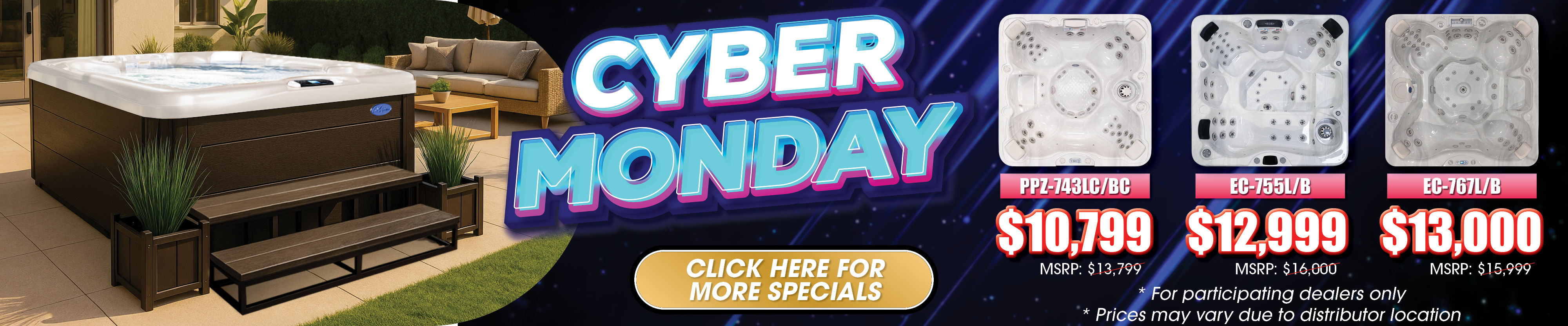 Calspas hot tub being used in a family setting - Westwood