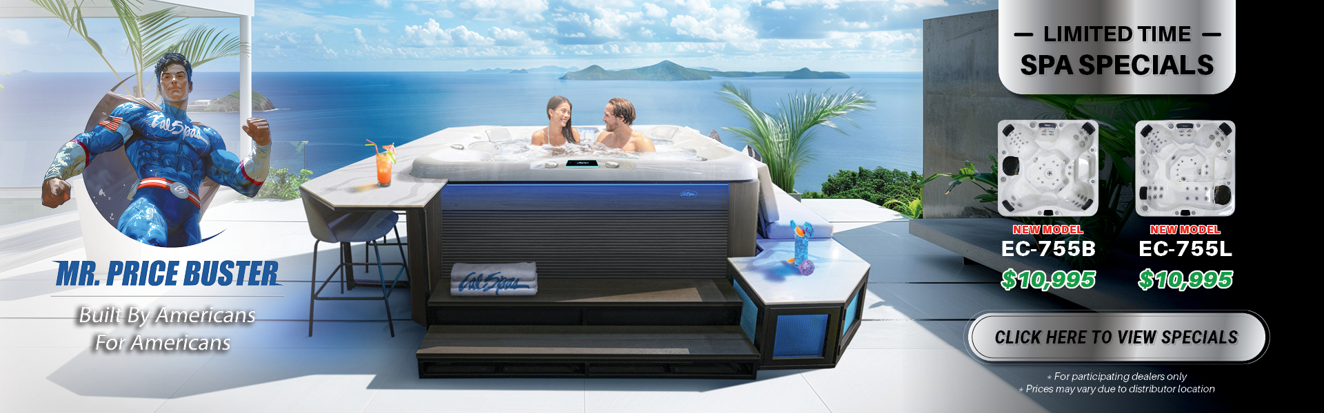 Calspas hot tub being used in a family setting - Westwood
